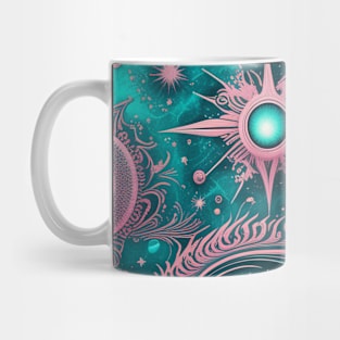 Other Worldly Designs- nebulas, stars, galaxies, planets with feathers Mug